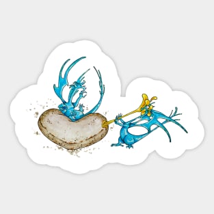 Lemon Doughnut Dragons Sticker